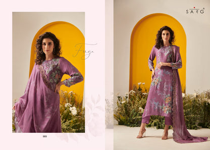 Freya Sarg Twill Pashmina Suits