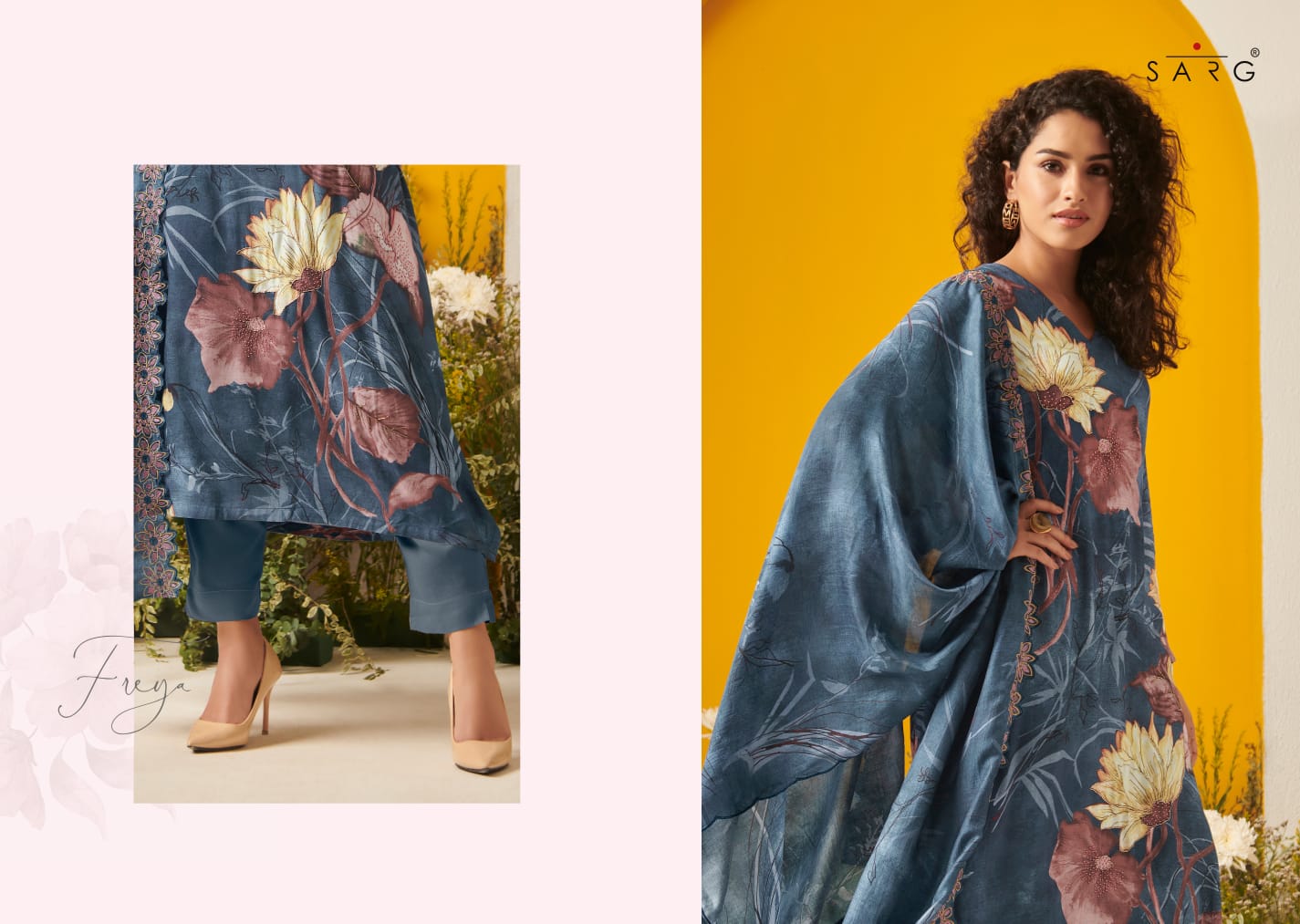 Freya Sarg Twill Pashmina Suits