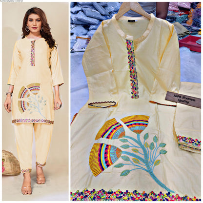 Fun2Sh Lady Leela Rayon Cotton Co Ord Set