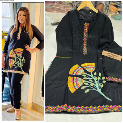 Fun2Sh Lady Leela Rayon Cotton Co Ord Set