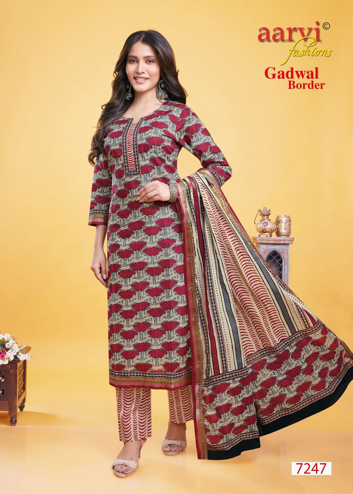 Gadwal Border Vol 9 Aarvi Fashions Readymade Pant Style Suits
