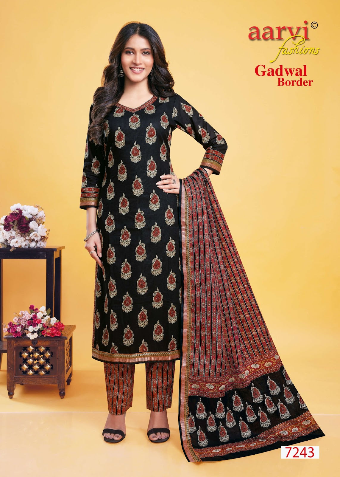 Gadwal Border Vol 9 Aarvi Fashions Readymade Pant Style Suits