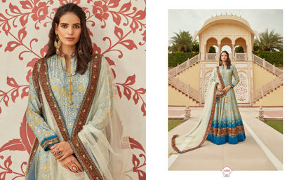Gajgamini Virasat Dola Jacquard Gown Dupatta Set