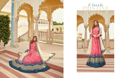 Gajgamini Virasat Dola Jacquard Gown Dupatta Set