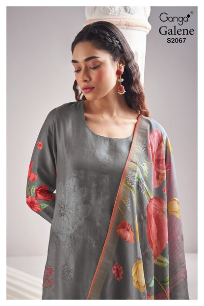 Galene 2067 Ganga Russian Silk Plazzo Style Suits