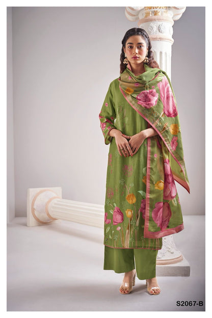 Galene 2067 Ganga Russian Silk Plazzo Style Suits