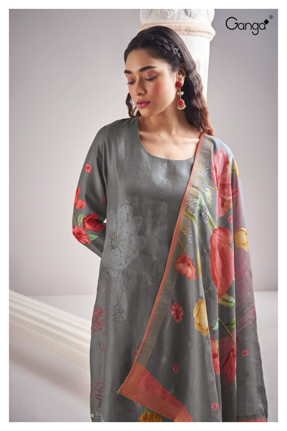 Galene 2067 Ganga Russian Silk Plazzo Style Suits