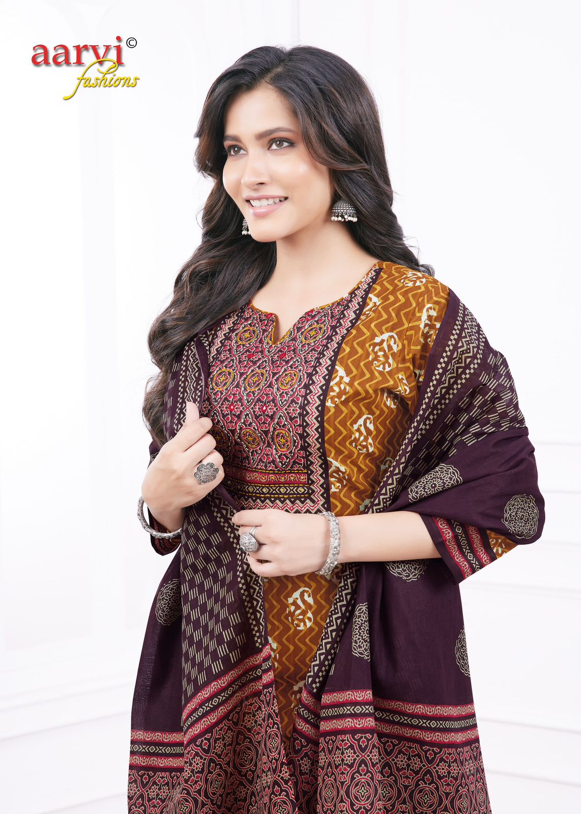 Gamthi Vol 3 Aarvi Fashions Cotton Readymade Pant Style Suits