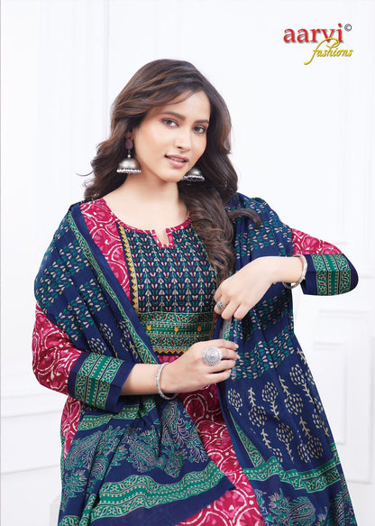 Gamthi Vol 3 Aarvi Fashions Cotton Readymade Pant Style Suits