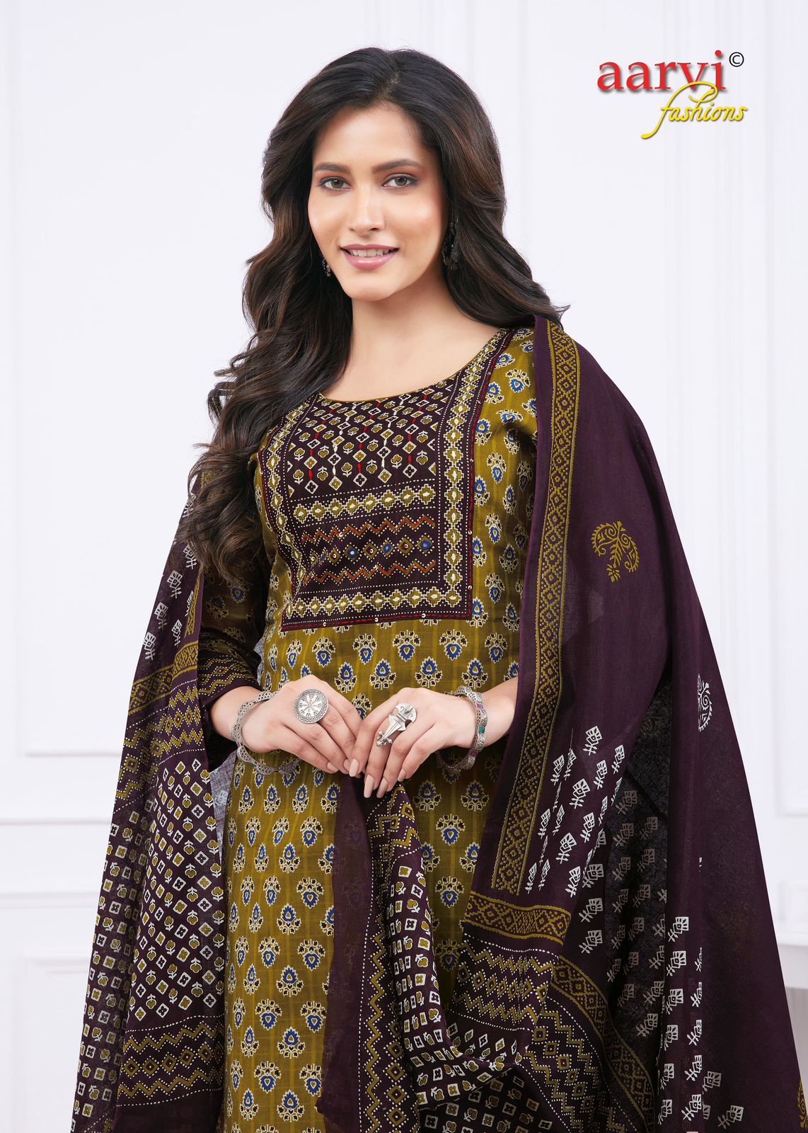 Gamthi Vol 3 Aarvi Fashions Cotton Readymade Pant Style Suits