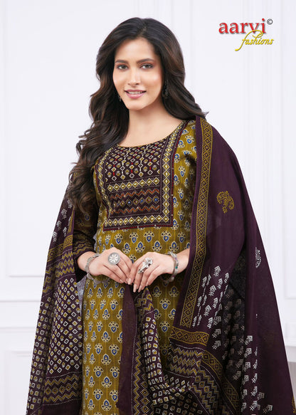 Gamthi Vol 3 Aarvi Fashions Cotton Readymade Pant Style Suits