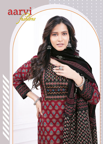 Gamthi Vol 3 Aarvi Fashions Cotton Readymade Pant Style Suits
