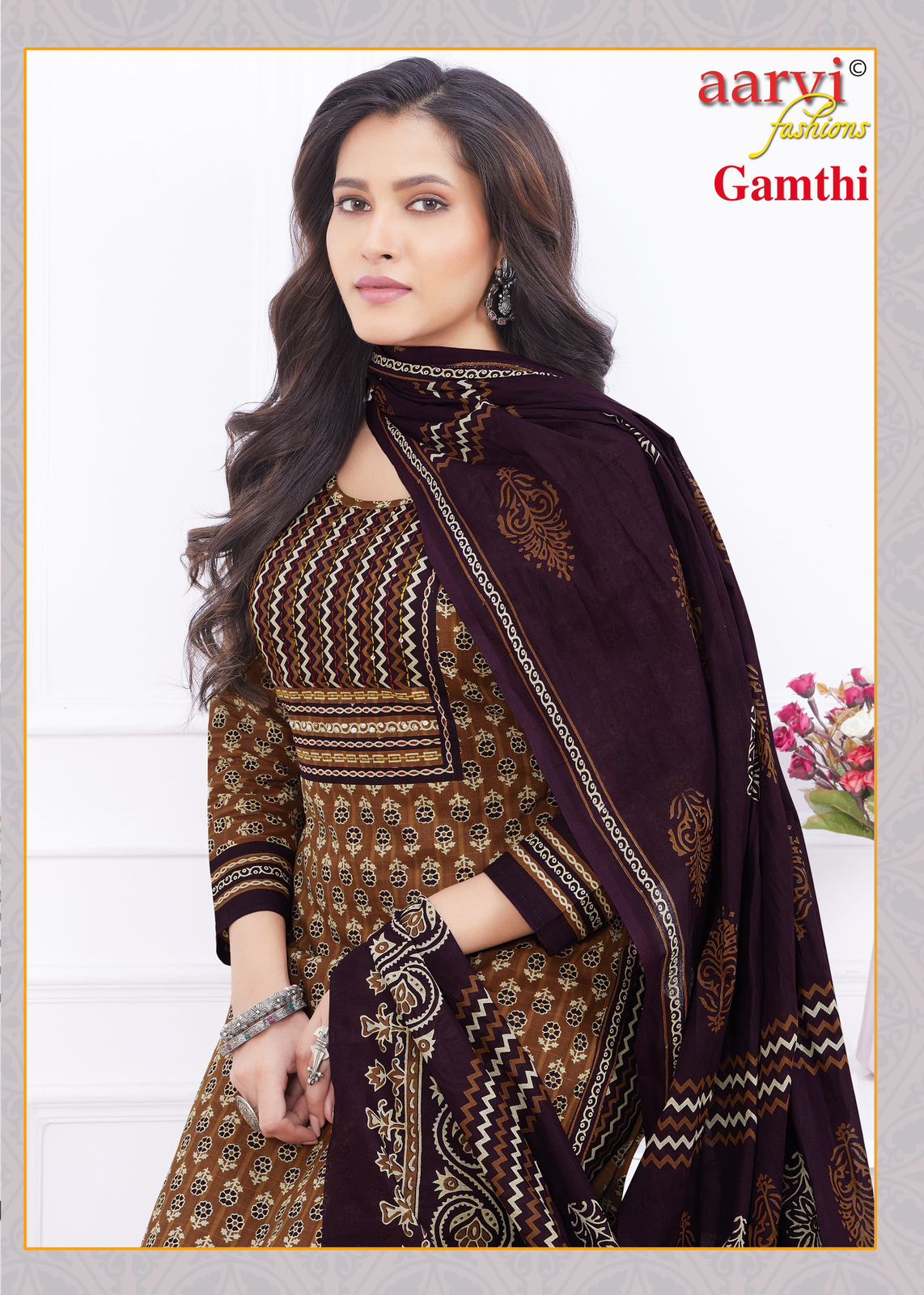 Gamthi Vol 3 Aarvi Fashions Cotton Readymade Pant Style Suits