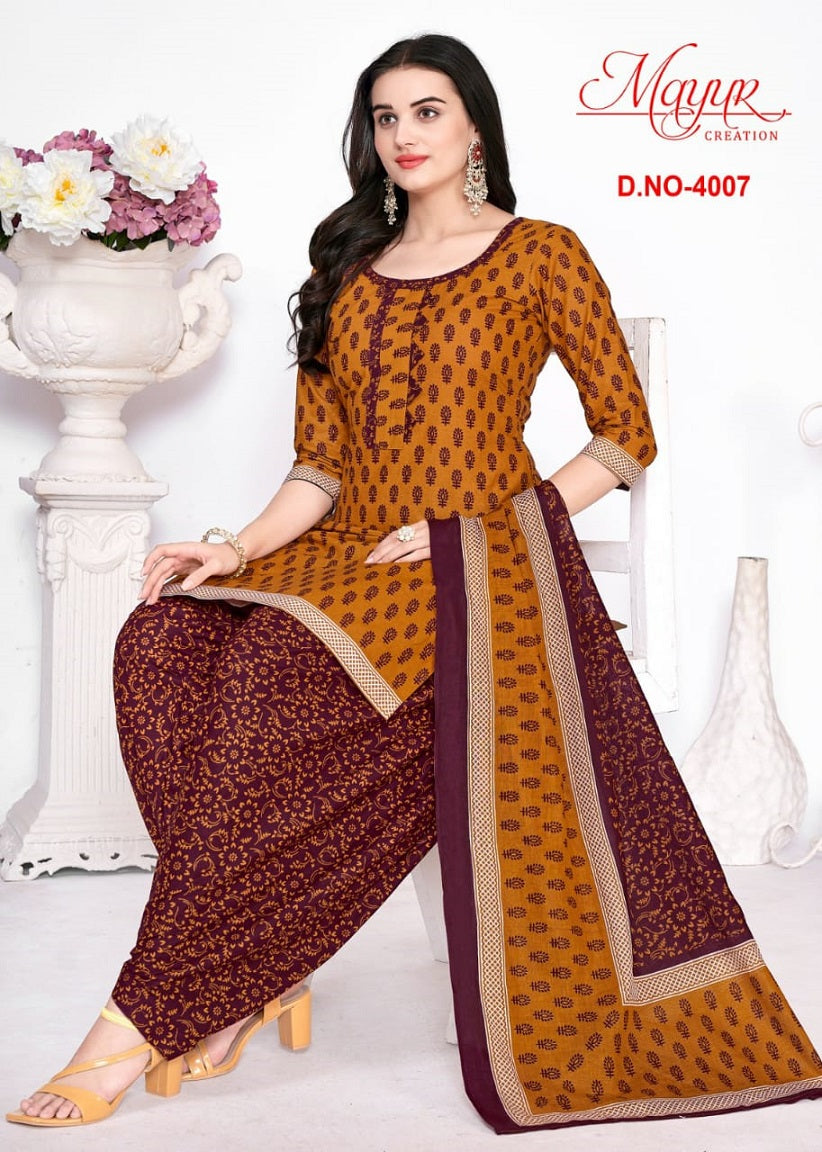 Gamthi Vol 4 Mayur Creation Cotton Dress Material