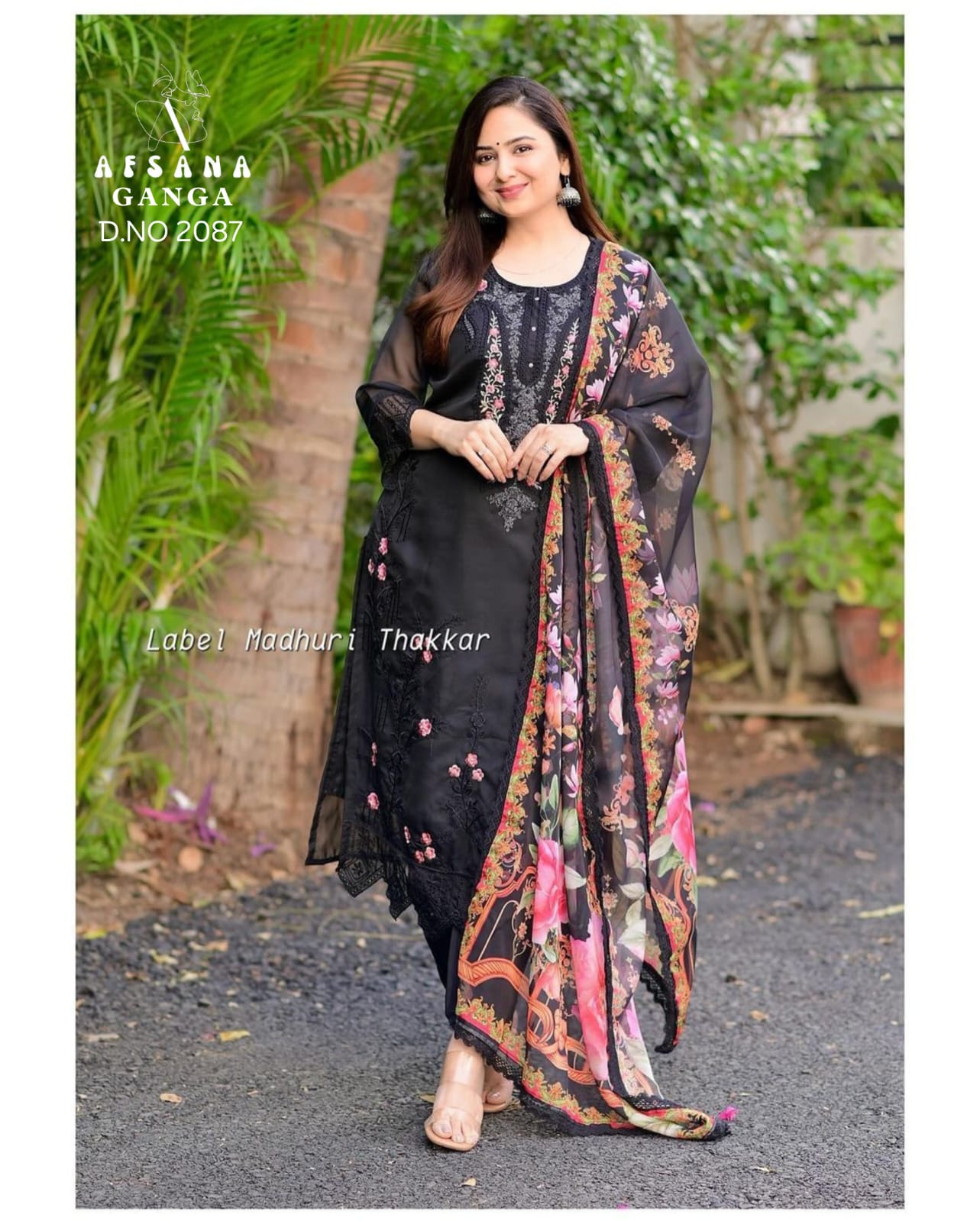 Ganga-2087 Afsana Organza Readymade Pant Style Suits