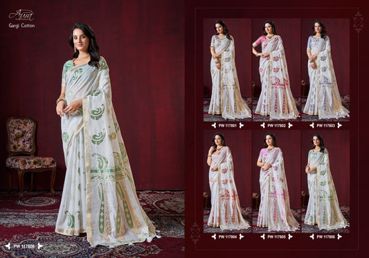 Gargi Cotton Aura Sarees