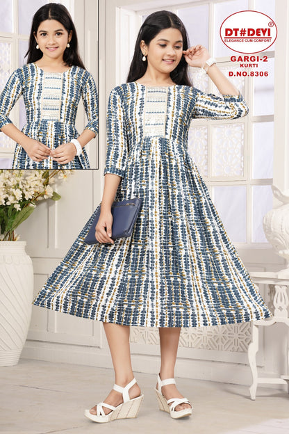 Gargi Vol 2-8306 Dt Devi Rayon Girls Anarkali Kurti