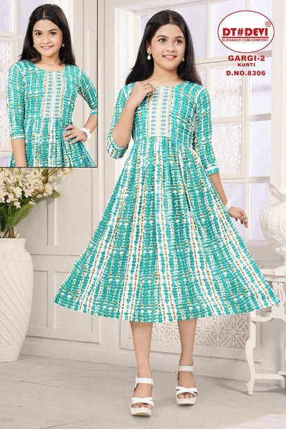 Gargi Vol 2-8306 Dt Devi Rayon Girls Anarkali Kurti