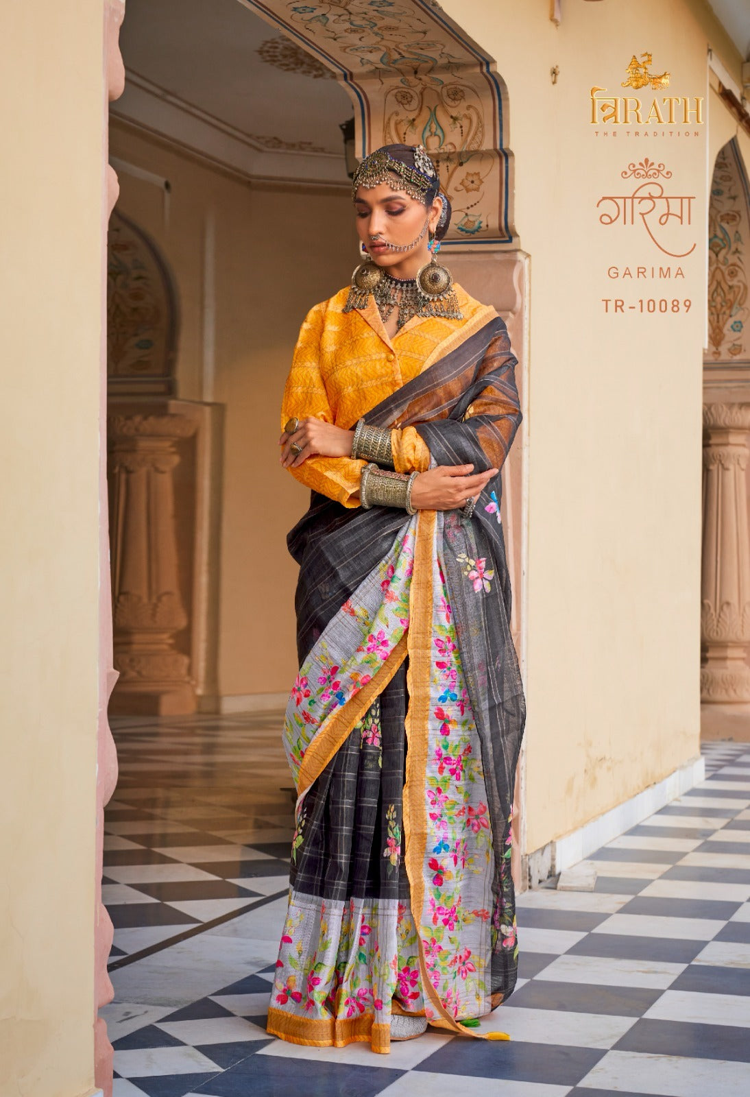 Garima Trirath Linen Sarees