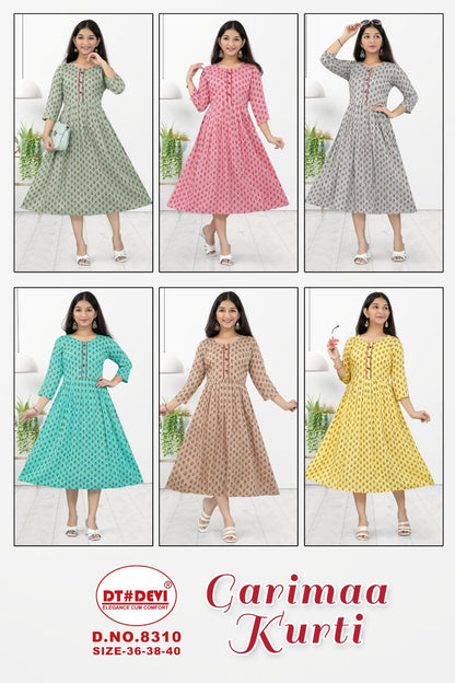 Garimaa-8310 Dt Devi Rayon Anarkali Kurtis