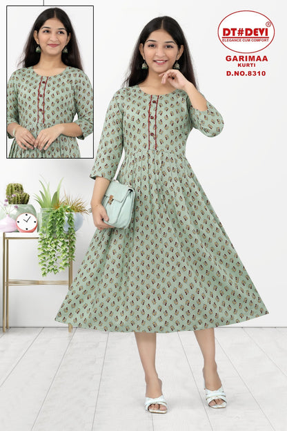 Garimaa-8310 Dt Devi Rayon Anarkali Kurtis