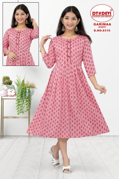 Garimaa-8310 Dt Devi Rayon Anarkali Kurtis