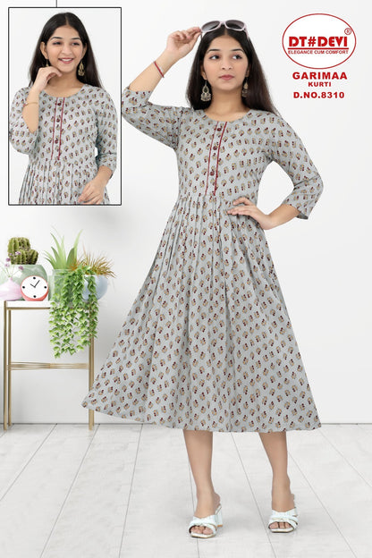 Garimaa-8310 Dt Devi Rayon Anarkali Kurtis