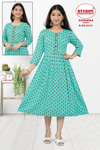 Garimaa-8310 Dt Devi Rayon Anarkali Kurtis