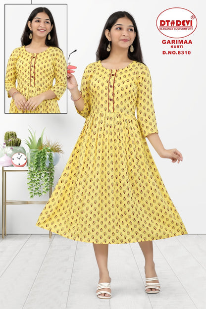 Garimaa-8310 Dt Devi Rayon Anarkali Kurtis