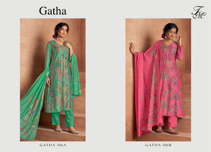 Gatha Tm Muslin Pant Style Suits