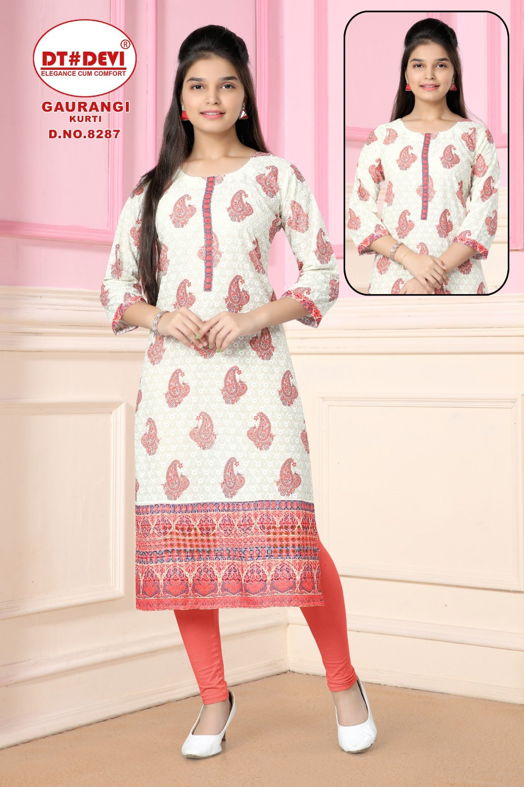 Gaurangi-8287 Dt Devi Cotton Girls Kurti