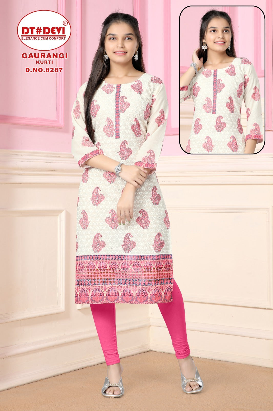 Gaurangi-8287 Dt Devi Cotton Girls Kurti