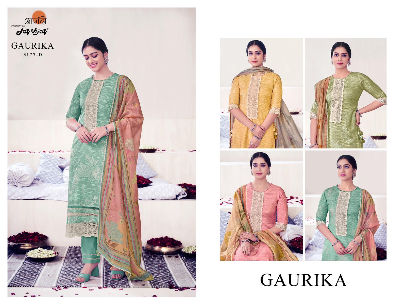 Gaurika Jay Vijay Muslin Pant Style Suits