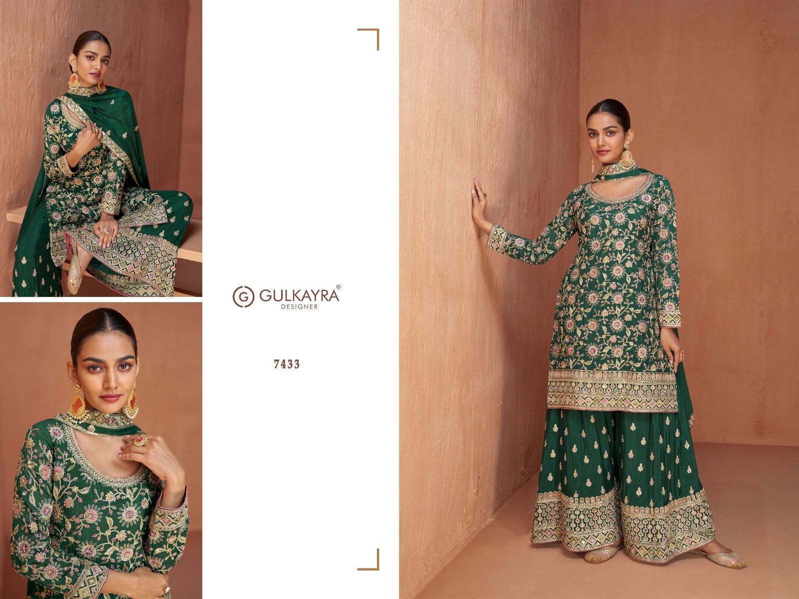 Gazal Gulkayra Designer Chinon Readymade Suits