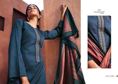 Gazal Mumtaz Arts Jaam Satin Pant Style Suits