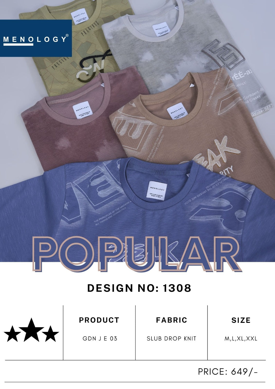 Gdn J E 3 Menology Knit Mens Tshirts