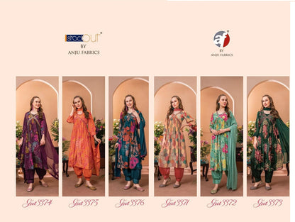 Geet Afgani Af Natural Crepe Readymade Suits