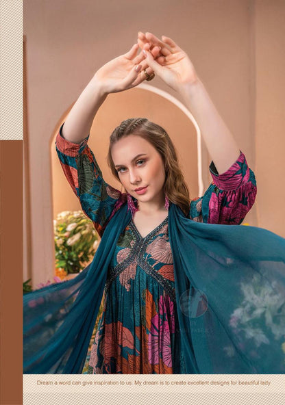 Geet Afgani Af Natural Crepe Readymade Suits