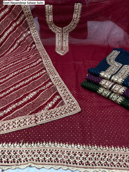 Geet Nayandeep Viscose Simmer Salwar Suits