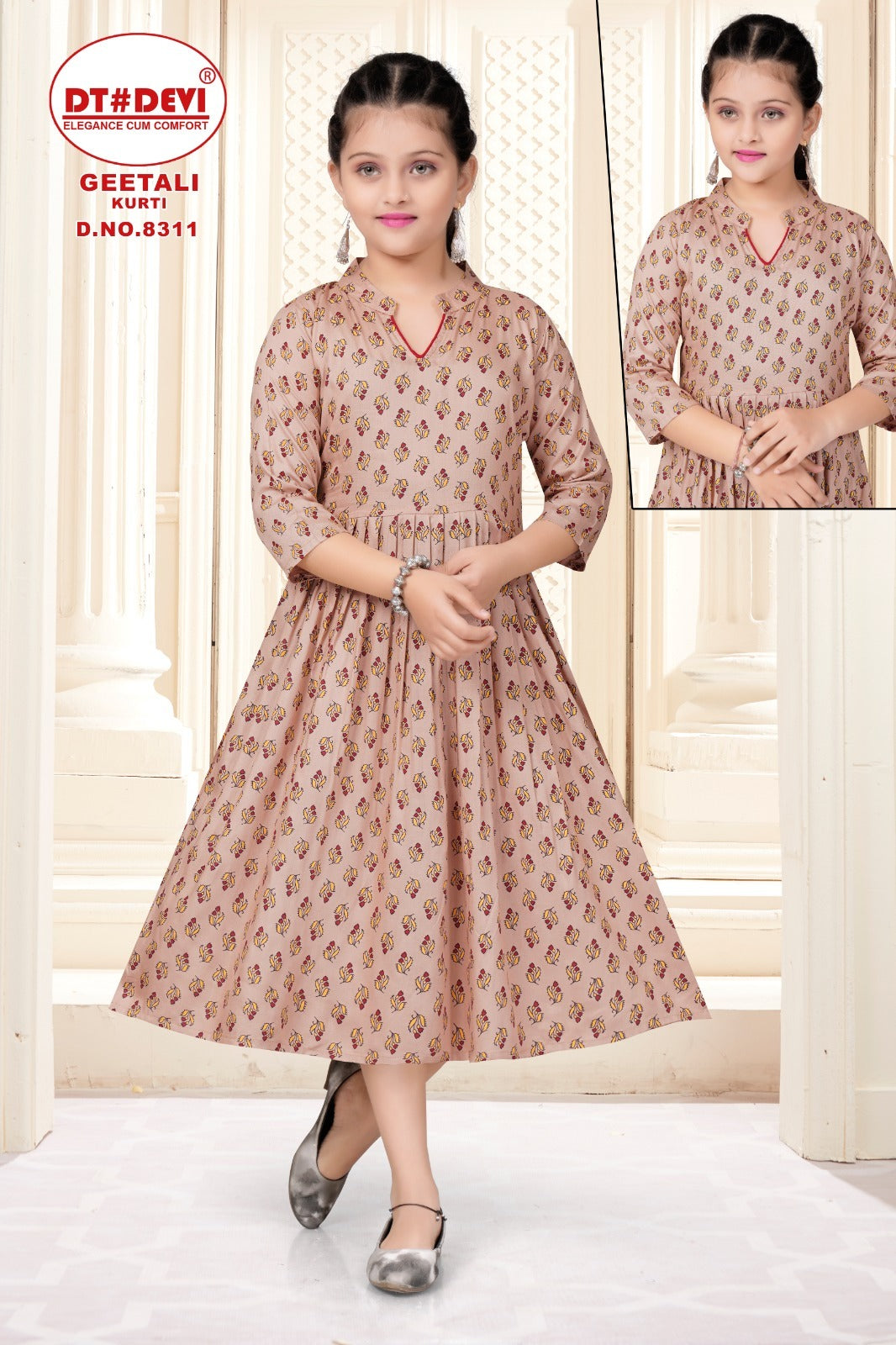 Geetali-8311 Dt Devi Rayon Girls Anarkali Kurti