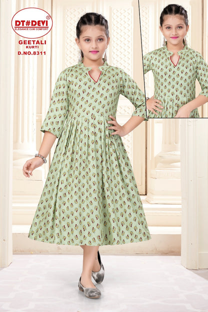 Geetali-8311 Dt Devi Rayon Girls Anarkali Kurti