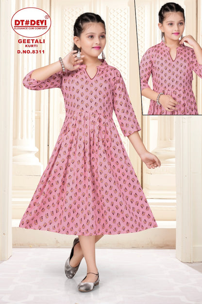 Geetali-8311 Dt Devi Rayon Girls Anarkali Kurti