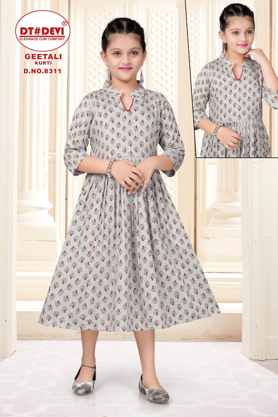 Geetali-8311 Dt Devi Rayon Girls Anarkali Kurti