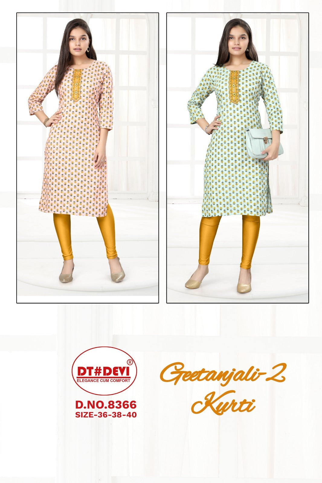 Geetanjali-2-8366 Dt Devi Cotton Girls Kurti