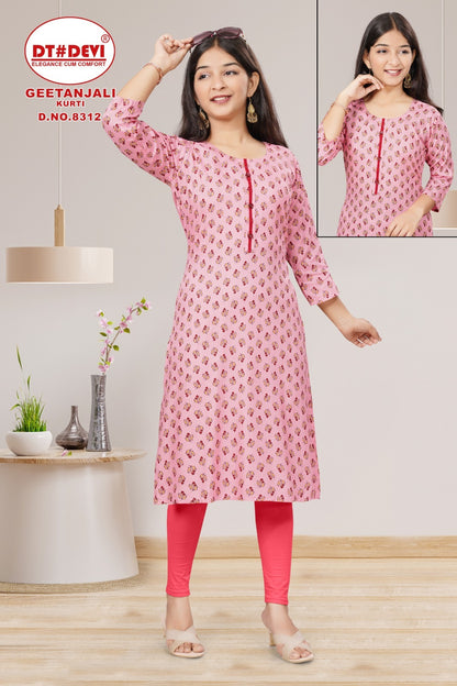 Geetanjali-8312 Dt Devi Rayon Knee Length Kurtis
