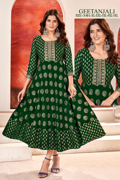 Geetanjali Banwery Fox Georgette Anarkali Kurtis