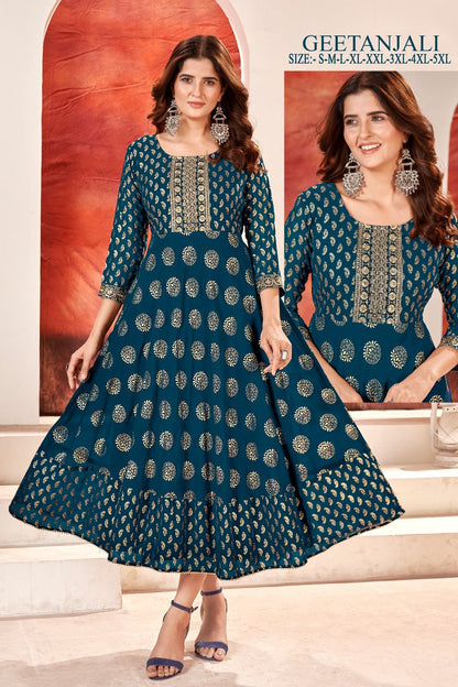 Geetanjali Banwery Fox Georgette Anarkali Kurtis