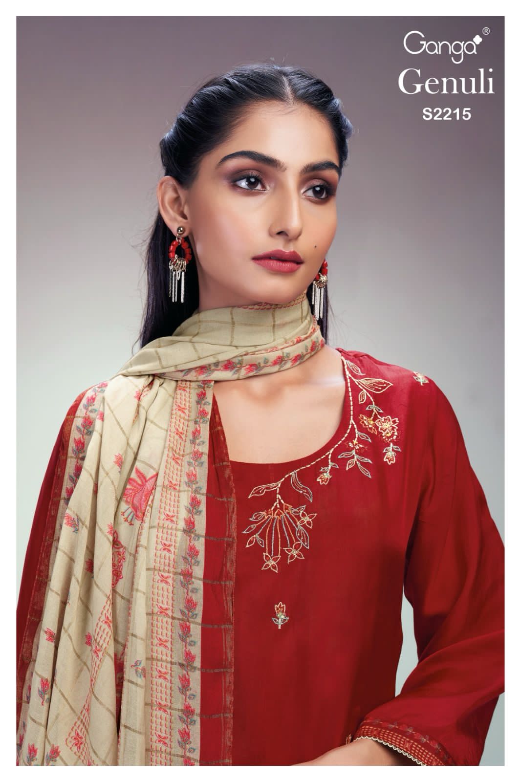 Genuli 2215 Ganga Habutai Silk Plazzo Style Suits