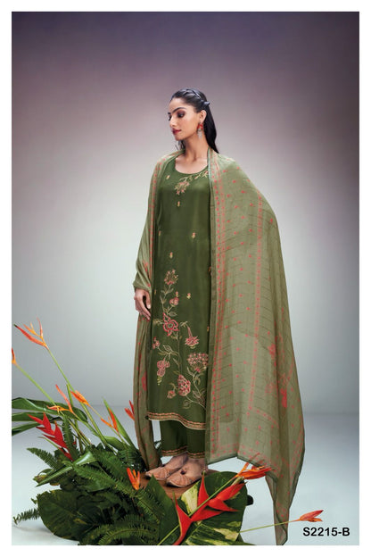 Genuli 2215 Ganga Habutai Silk Plazzo Style Suits