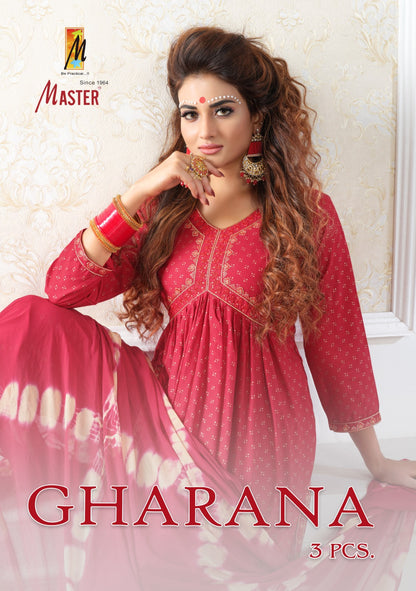 Gharana Master Rayon Readymade Pant Style Suits